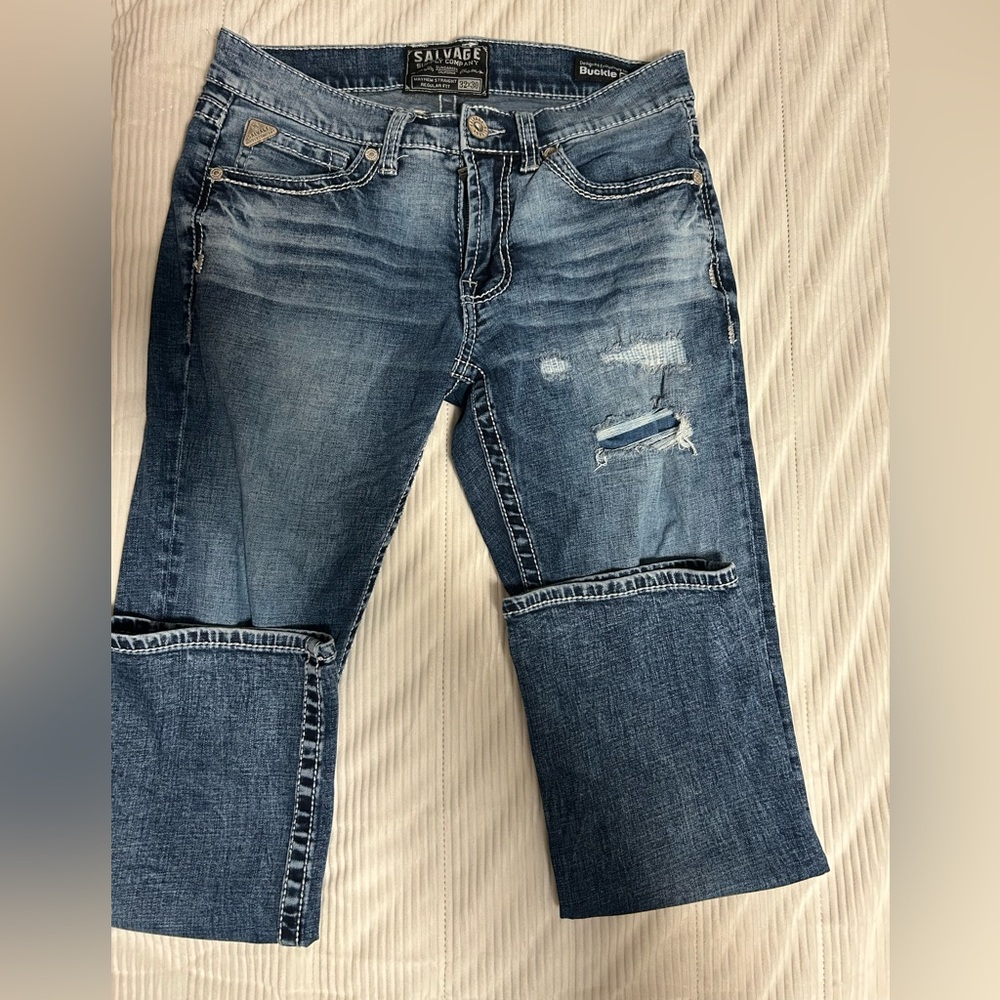 Buckle Salvage Mayhem Regular Fit Straight Leg Jeans Mens Size 32x30